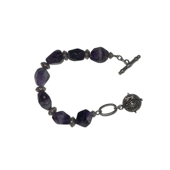 Natural Amethyst Bracelet - Picture 13 of 16